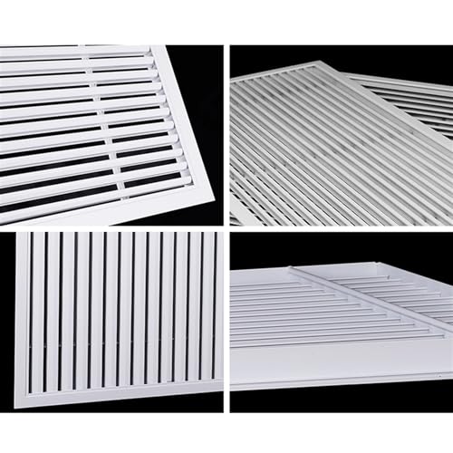 Grille d'aération 25x25 cm alu blanc diffuseur de sol et plafond - 8
