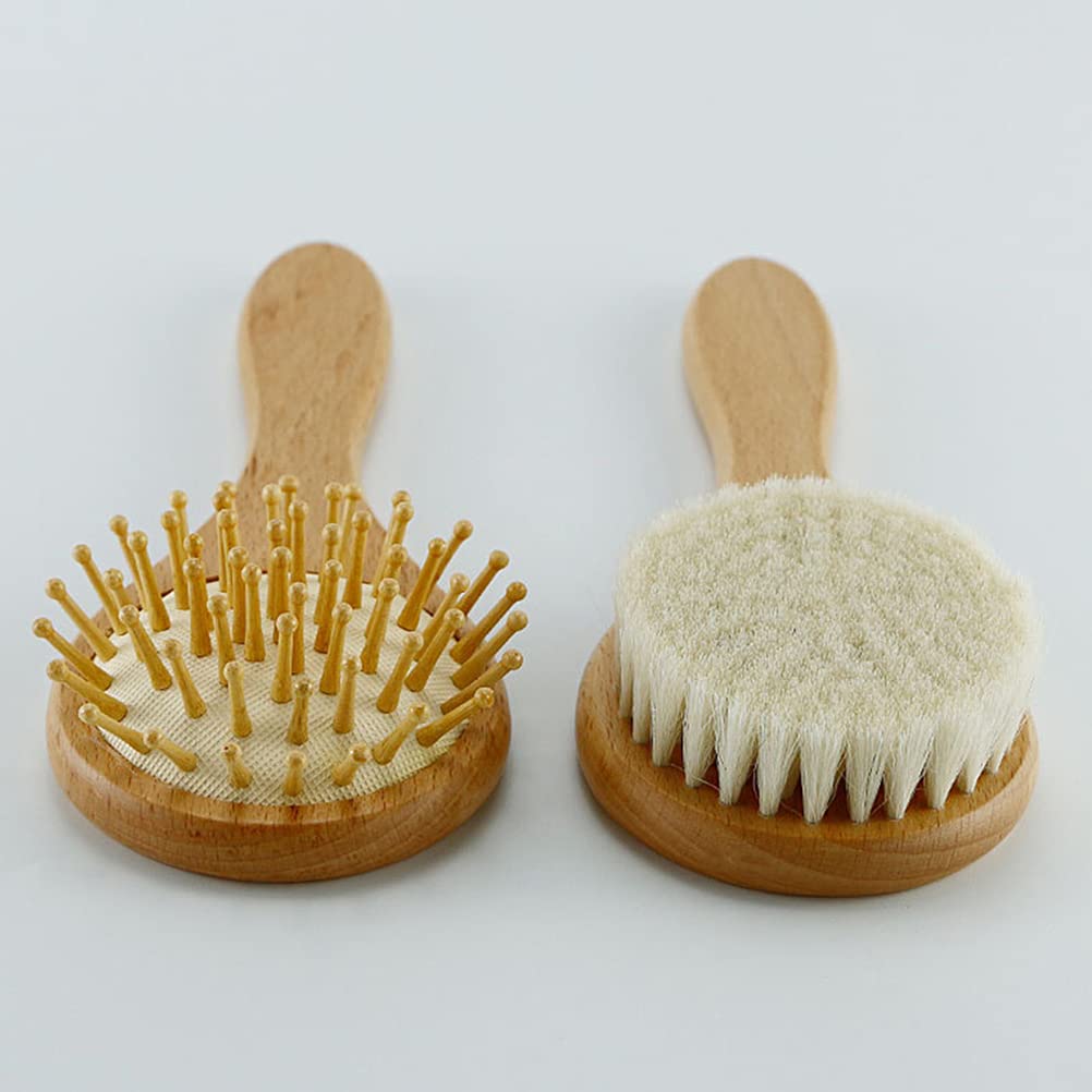 Set Spazzola for Capelli for Bambini Kit for toelettatura for Bambini Spazzola for Capelli in Legno Spazzola for Il Bagno della Doccia for Neonati for Neonati / 5514