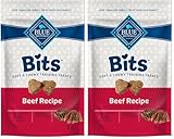 Blue Buffalo Bits Soft Dog Treats for Training, Made with Natural Ingredients & Enhanced with DHA, Beef Recipe, 4-oz Bag (Pack of 2)