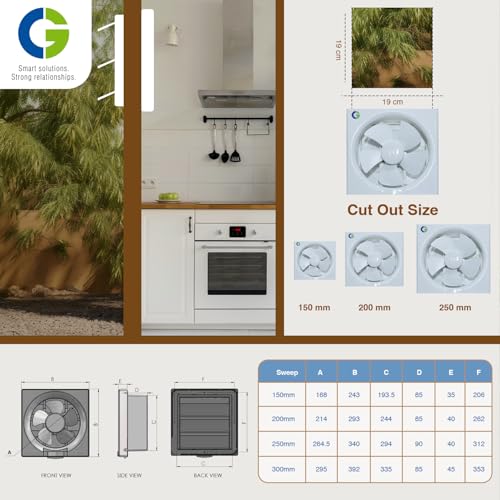 Image of CG PoshAir 150 mm | Exhaust Fan | Rustproof Body | Automatic Back Louver | 100% copper motor | 2-Year Warranty | White
