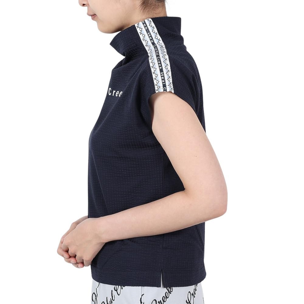 新品 ヒールクリーク ゴルフ レディース 半袖ハイネックTシャツ ハーフジップ 新品 ヒールクリーク ゴルフ レディース 半袖ハイネックTシャツ