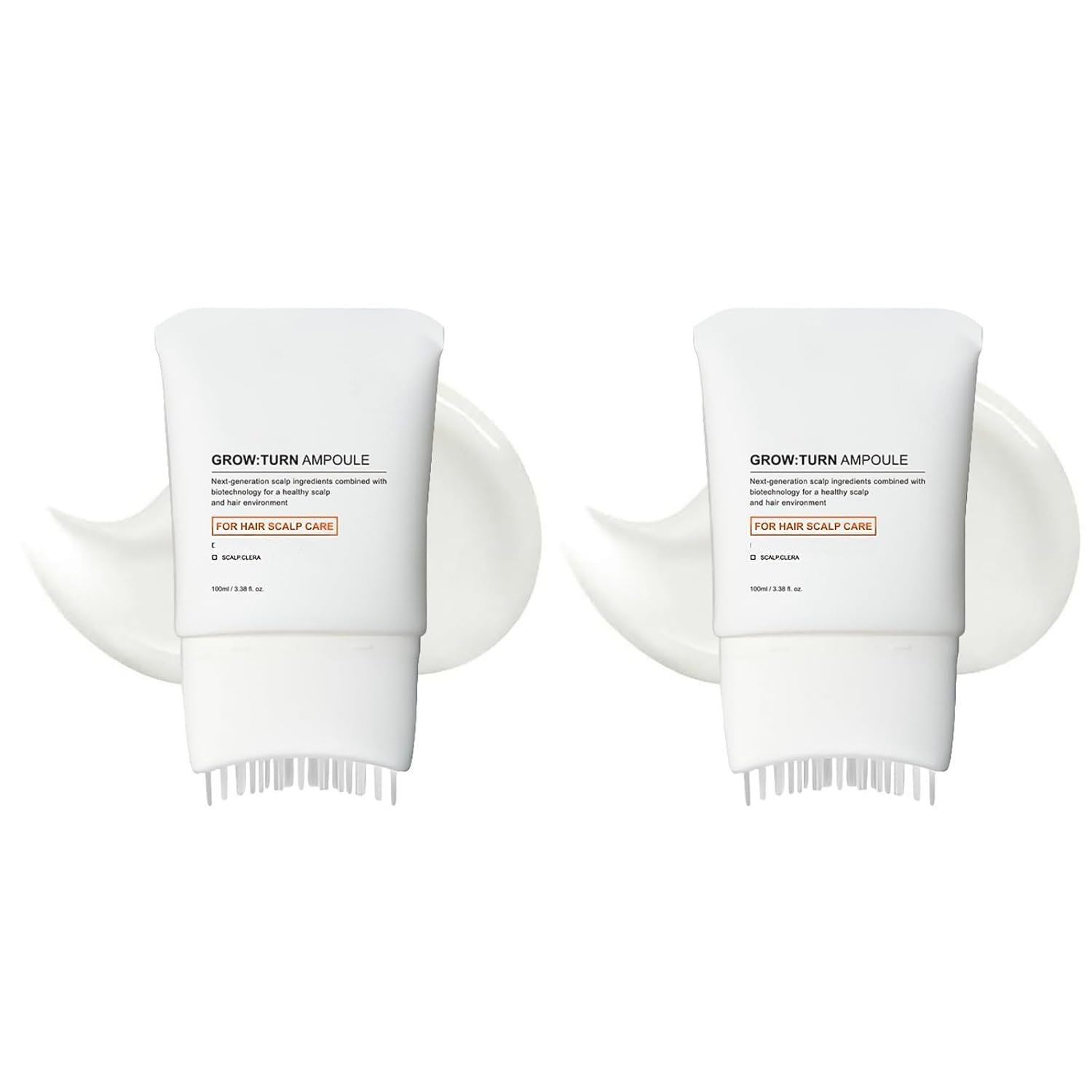 Sérum para el crecimiento del cabello con cepillo capilar incorporado, cuidado suave del cuero cabelludo, revitaliza y espesa el cabello, nutre el cuero cabelludo para mujeres y hombres.,2PCS
