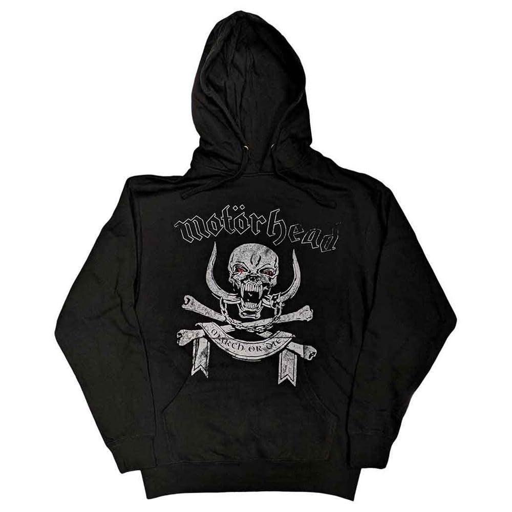Motorhead March Or Die Pullover Sweat-Shirt À Capuche En Coton Épais Premium