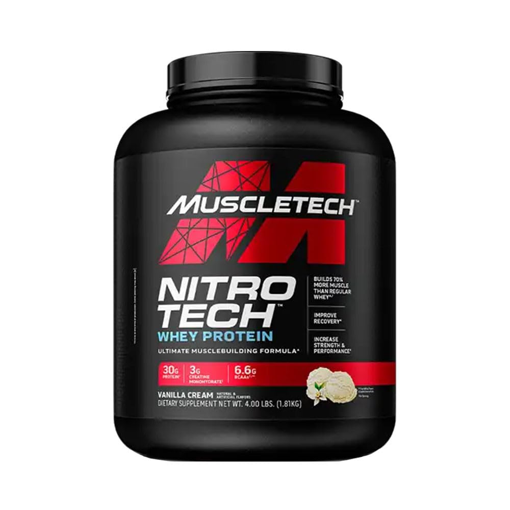 MUSCLETECH Nitro Tech Perfomance Series 1.8 KG Vainilla - Nutrición Deportiva