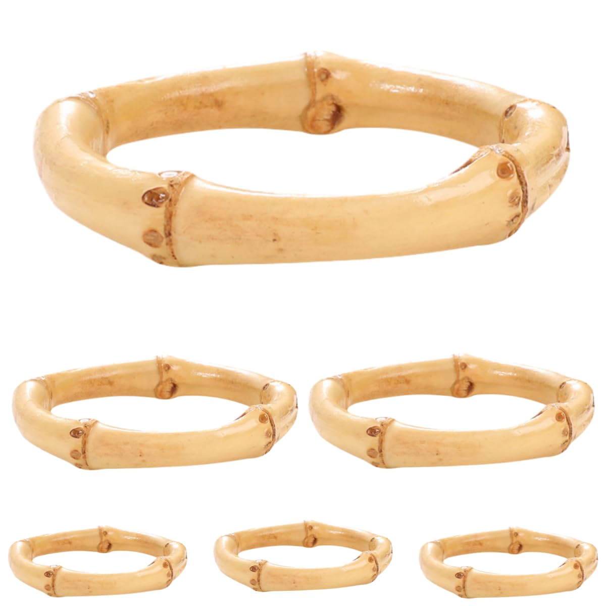 Rond De Serviette De Table Lot de 500 Ronds De Serviette en Bambou Personnalisés Couleur Bois Naturel pour Hôtels Mariages Festivals Fêtes Et Célébrations