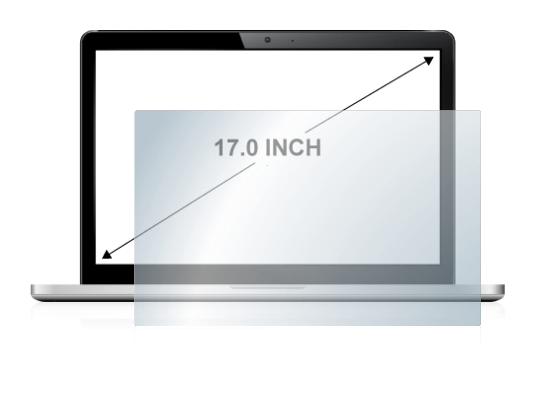 BROTECT 17" Protector Pantalla Cristal para Portátiles con 17,0 Pulgadas (43.2 cm) [368 x 229 mm, 16:10] - [Dureza 9H, Anti-Arañazos]