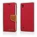 Produktbild Stylisches Bookstyle Handytasche Flip Case für "LG X Power (F750)" Handy Schutz Hülle Etui Schale Cover Book Case rot-braun