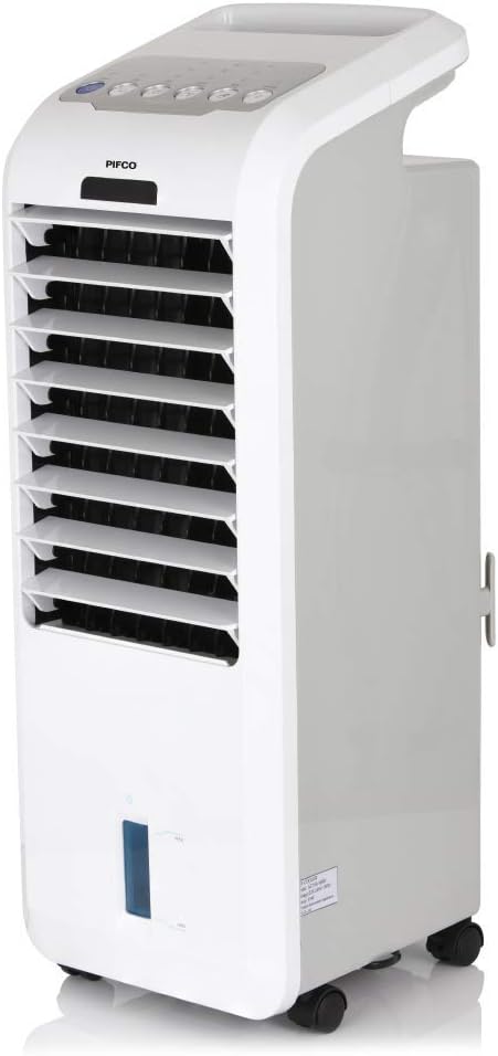 Pifco P40014 Portable 3-In-1 Air Cooler, Fan and Humidifier with 7 Hour Timer, Oscillation Function, 3 Mode Settings Normal, Natural and Sleep, 3 Wind