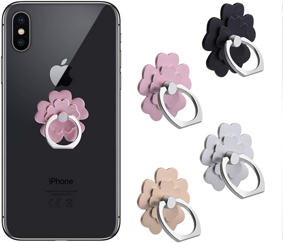 SKYii Cell Phone Ring Stand Finger Ring Holder 360 Rotation Phone Holder Ring Grip Compatible with Apple iPhone Xs Max XR X 8 7 Plus 5 5s Samsung S8 S7 4-Pack