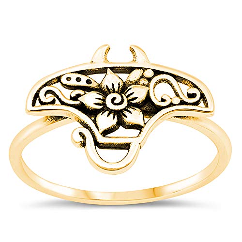 CloseoutWarehouse Sterling Silver Tropical Stingray Ring