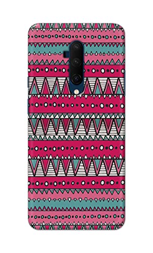 Image of Printed Hard Back Cover Case for OnePlus 7T Pro | OnePlus 7 Pro Back Cover (Geometric Vintage Pattern) -1803