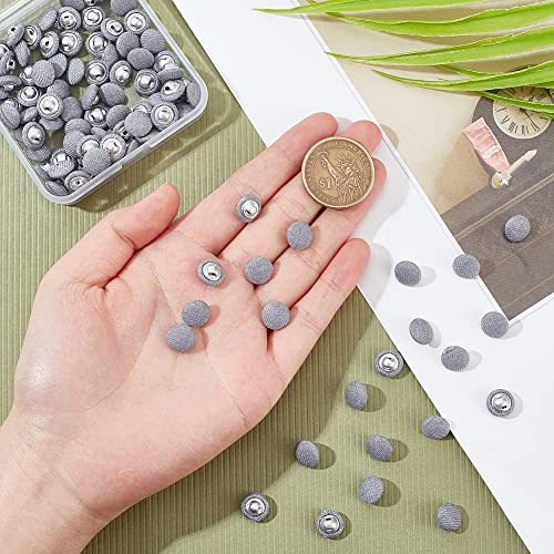 NBEADS 100 Pcs Fabric Covered Button - Image 3