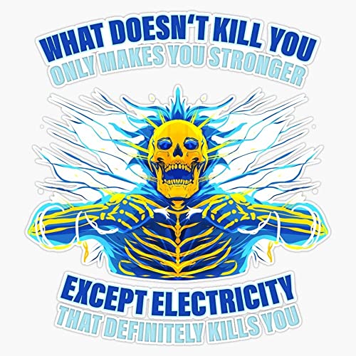 Quality Shop Inc. Electrician Electrical Engineer Electricity Quote Bumper Sticker Vinyl Decal 5 Inches #TOP15