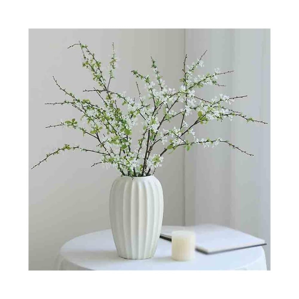 Gv8pA5fj7b Ready Arranged Flowers in Vase With Ceramic Vase Snow Willow Branch Simulation Flower Greenery Fake Flowers Home Living Room Ornaments