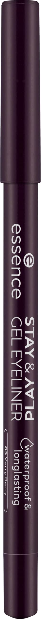 essence | Stay & Play Gel Eyeliner | Super Soft Gel-like Texture | Waterproof & Longlasting | Vegan & Cruelty Free (05 Verry Berry)