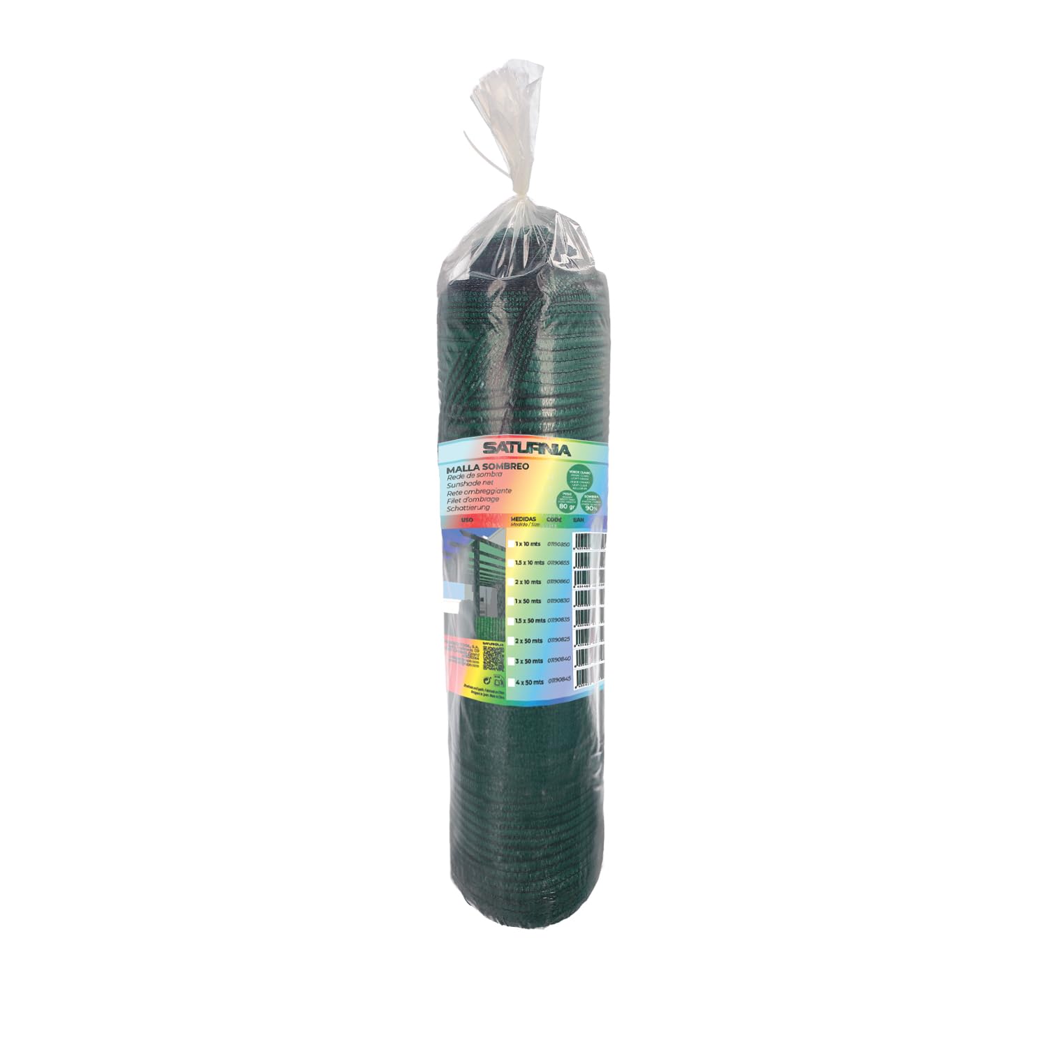 SATURNIA Malla Sombreo Rollo 50 Metros Verde Claro 150 cm