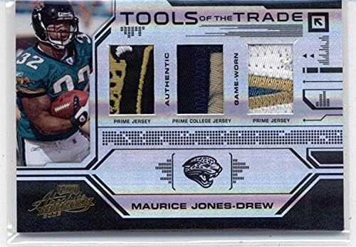 2008 Playoff Absolute Memorabilia Tools of the Trade Triple Material Black Spectrum #TOTT57 Maurice Jones-Drew Jacksonville Jaguars NFL Football Card (Memorabilia / Game Used) NM-MT Incredible Patch Piece a True 1/1