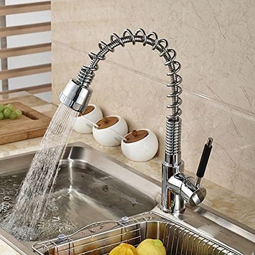 Robinet d'évier pour cuisine de ferme et bar mitigeur rétractable noir chic
