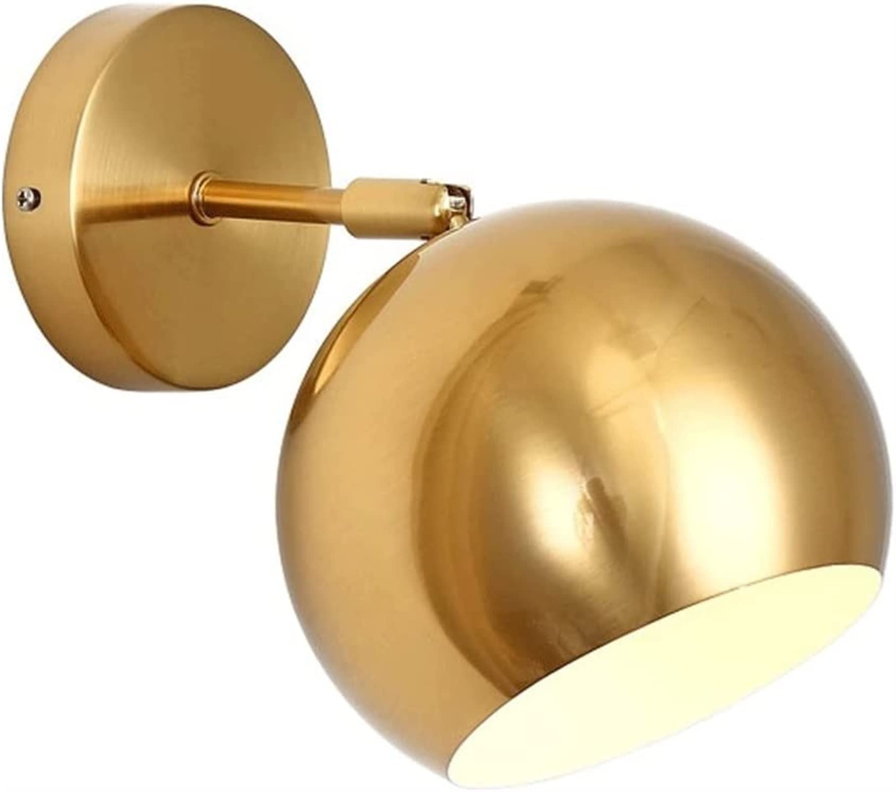 Luz de pared del brazo oscilante en latón vintage para un salón elegante
