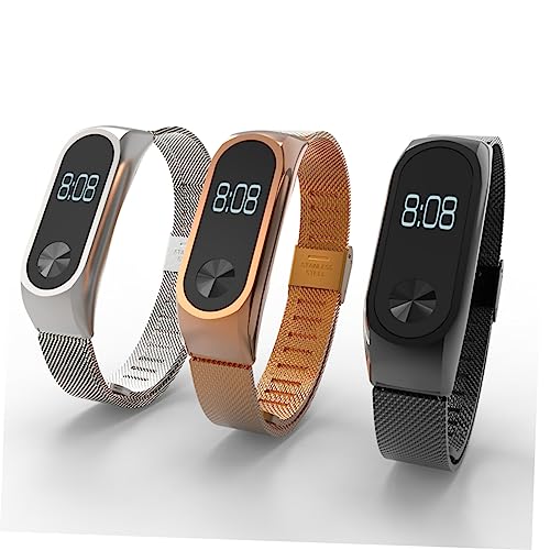 DOITOOL 3pcs Stainless Steel Wristband Strap for Rose Gold Bracelet Smooth Finish for Sporty Look Ergonomic and Design for Daily Wear and Any Occasion2