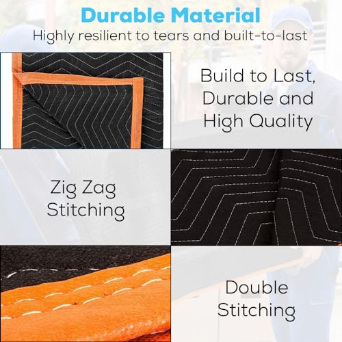 Simpli-Magic Heavy Duty Padded Moving Blankets 72" x 40" – 12 Pack – Packing Blankets, Furniture Covers for Moving by SIMPLI-MAGIC - Image 3