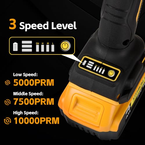 Spomacgek Angle Grinder Compatible With Dewalt 20V Max Battery(No Battery) Cordless Angle Grinder,4-1/2 Inch Blades Brushless Grinder For Cutting, Griding, Polishing(10000Rpm) Battery Powered Angle Grinder thumb #2