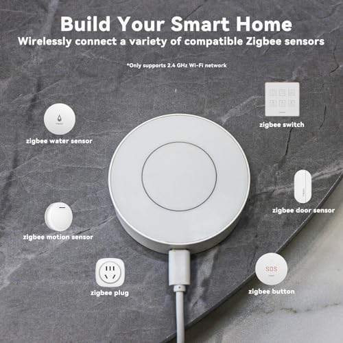 Smart-Home-Hub-for-Zigbee-Devices-Compatible-with-Smart-Life-Tuya-App-Wired-Gateway-for-Multi-Device-Control-Management-White