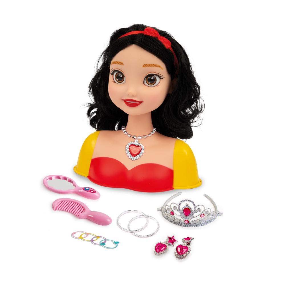 Grandi Giochi - Princess Styling Head Blancanieves, Cabeza de Peinado con Accesorios incluidos, GG02998