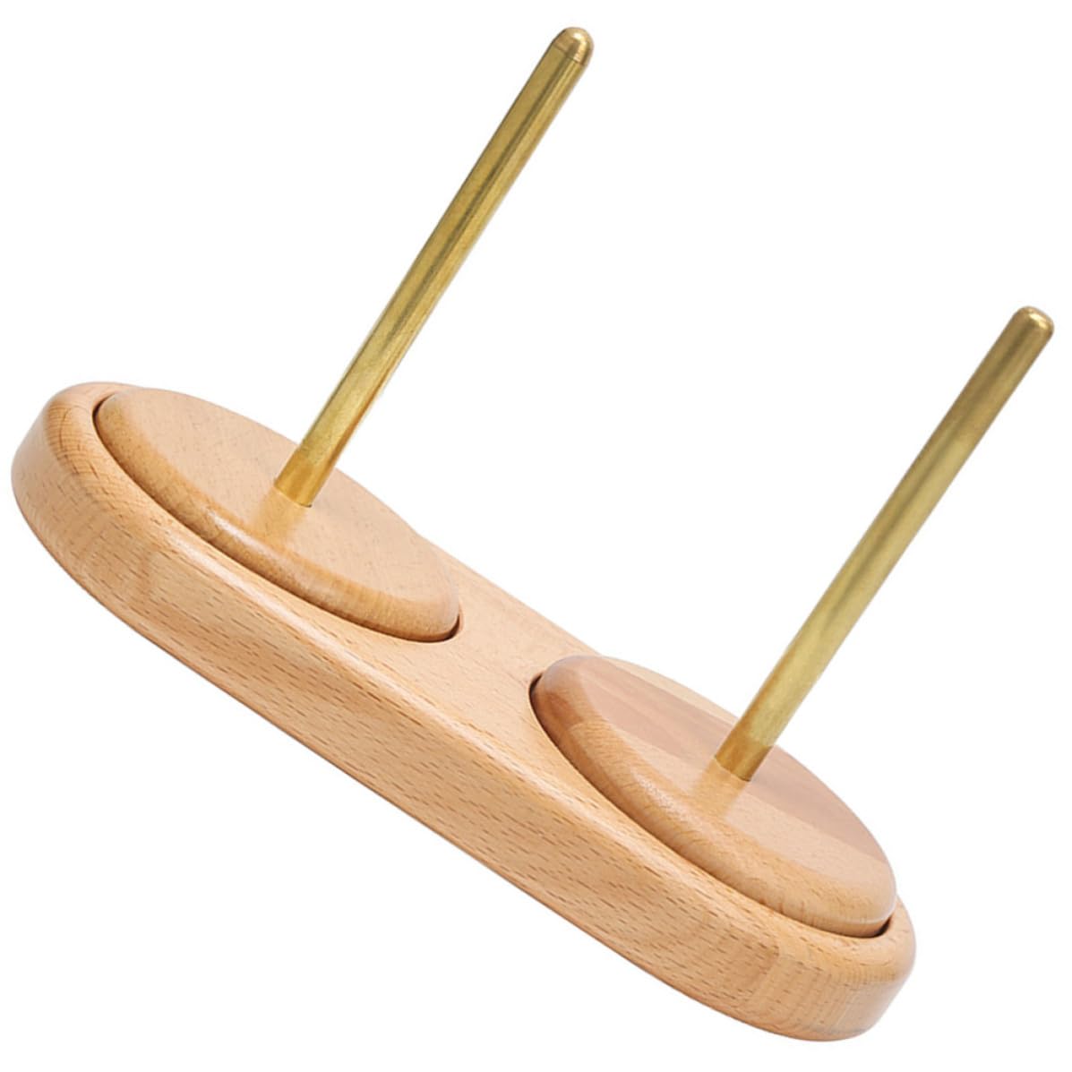 Cabilock Portafilo per Rocchetto in Legno Supporto per Rocchetto in Legno Rotante a Doppio ASSE Khaki per Cucito e Braccialetti di Gioielli Perline