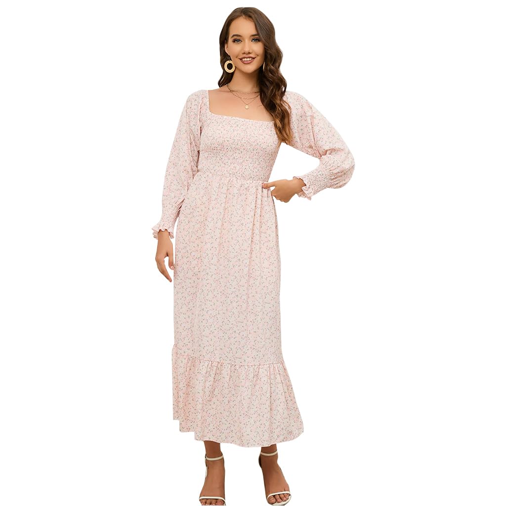 Chicanary Women Ruffles Sleeve Off Shoulder Dress