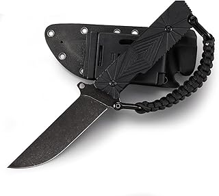 Cool Hand 3/8 Inch Thick Beast Tanto Survival Hunting Drop Point Fixed Blade Knife Stainless Steel, Kydex Sheath Belt Clip Paracord Attachment Included - Cool Hand