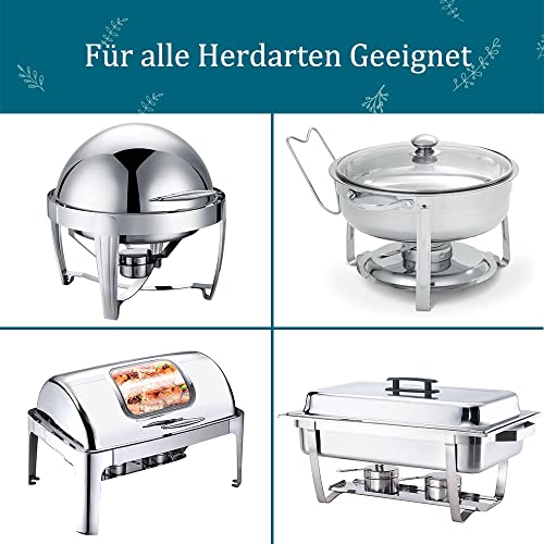 TELANKS Brennpastenbehälter 2 Stück mit Bajonettverschluss, Pastenbrenner aus Edelstahl, Tragbarer Fondue Brenner, Edelstahl Brenner Halter, Behälter für Fondue Speisewärmer oder Chafing Dish