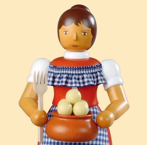 Amazon.co.jp: 煙出し人形 クロースを作る女性 高さ24 cm エルツ山地