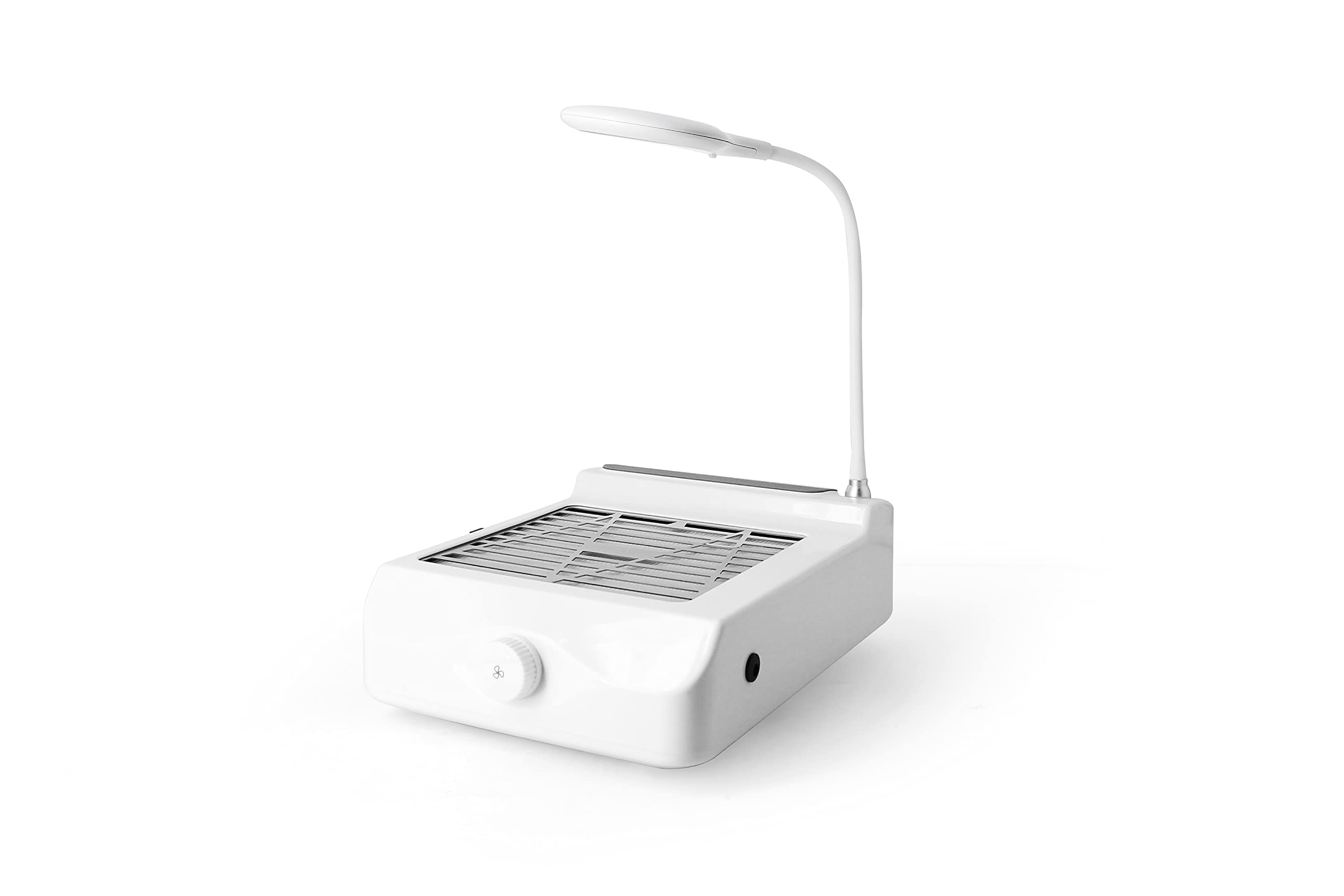 Aspirador Uñas de Escritorio para Pedicura y Manicura,con Lima de Uñas,Velocidad Ajustable,con Luz LED,sin Bolsa Antipolvo