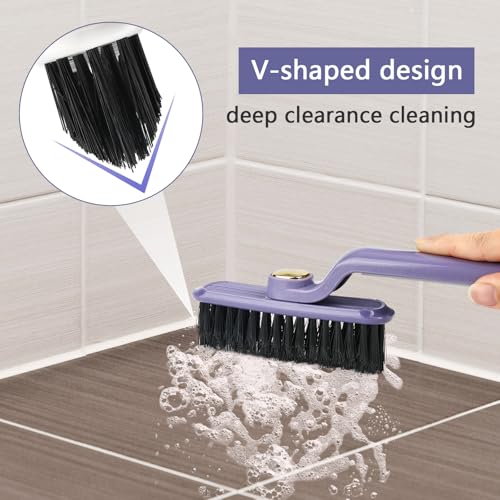 Image of Scrub Brush for Kitchen Grout, Cleaning Brush for Bathroom use,Crevice Cleaning Brushes scrubbing Bathroom Floor,Sink,Tile,Shower, Grout Brushes with Hard bristles.