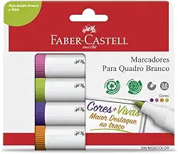 Pincel para quadro branco com 4 unidades Sm/mqbcolor - Faber-castell