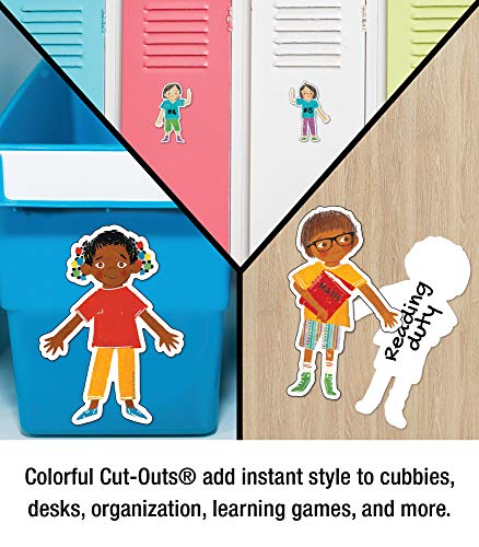 Image of Carson Dellosa All are Welcome 36-Piece Student Diversity Cutouts, 36 Diverse Students Cutouts for Bulletin Board and Diverse Classroom Decor, Inclusive Cutouts for Classroom
