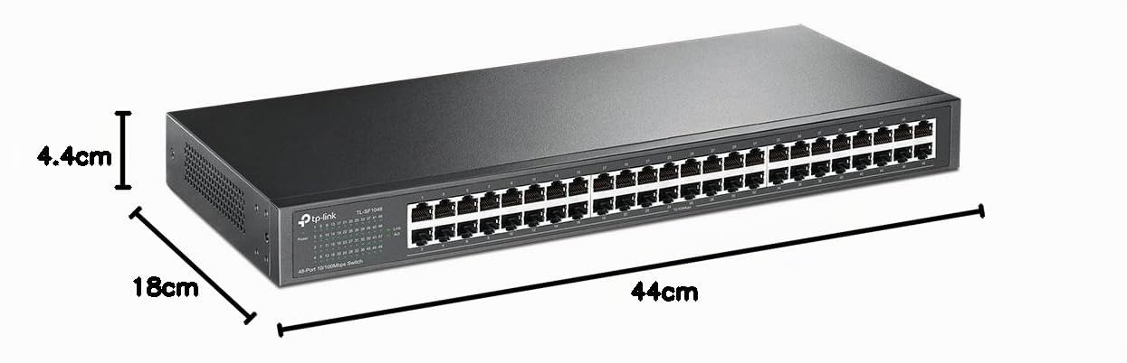 TP-Link TL-SF1048 Switch Desktop, 48 Porte, RJ45 10/100 Mbps, Plug & Play