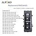 Aupoko 4WD Selector Switch, 4x4 Wheel Drive 3 Button Transfer Case Switch, Replaces # 19259312 15164519 15136040, Replacement for 2003-2007 Chevy Silverado, Suburban, Avalanche, GMC Yukon
