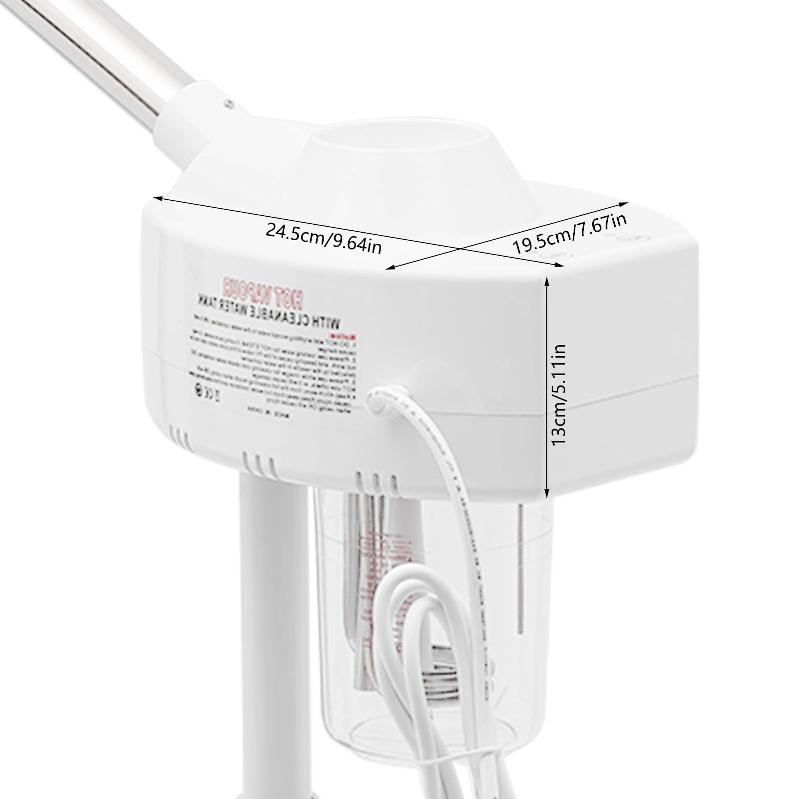 Vaporizzatore facciale 2 in 1 combinazione, vaporizzatore di ozono, salone, spa, lente d'ingrandimento, umidificatore con lente d'ingrandimento a LED, per clinica di bellezza, spa estetica medica