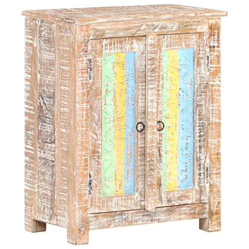 WKIEQACO Armarios y almacenamiento, bufés y aparadores, aparador de 61 x 35 x 76 cm, madera de acacia rugosa