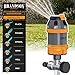 Brandson – Rasensprenger 360 Grad mit 6 Sprühmuster - Rasensprinkler für große Flächen – Gartensprenger - Bewässerungssektor 5°-360° – einstellbare Sprühhöh – für Garten Rasen Pflanzen Beete
