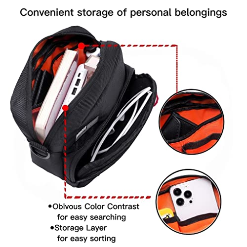 Cwxedn Motorcycle Handlebar Bag,Harley Handlebar Bag American Flag Tool Bag, Universal Fork Bag, Black Sissy Bar Bag,Bicycle Handlebar Bag, Front Storage Accessory Bag For Cruiser Softail Dyna Sportsters #TOP1