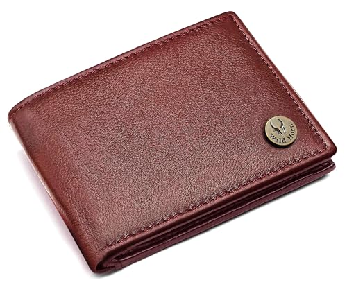 Image of WildHorn Rakhi Gift Hamper For Brother - Classic Men's Combo /Gift Set Of Leather Wallet, Keyring And Rakhi For Brother /Bhaiya., Maroon