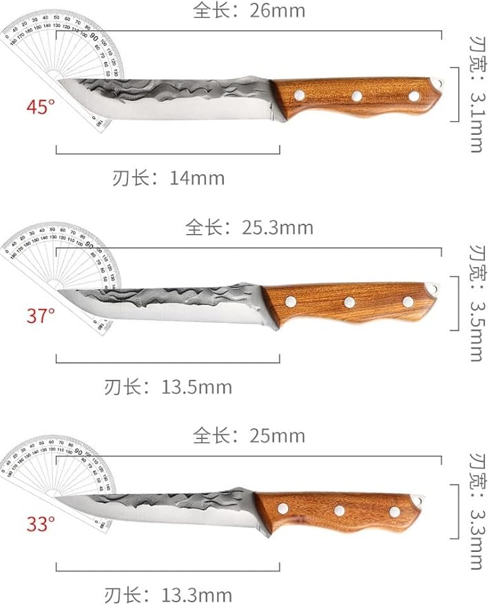 Set Cuchillos Cocina 3 Piezas Acero Inoxidable Forjado miniatura 2