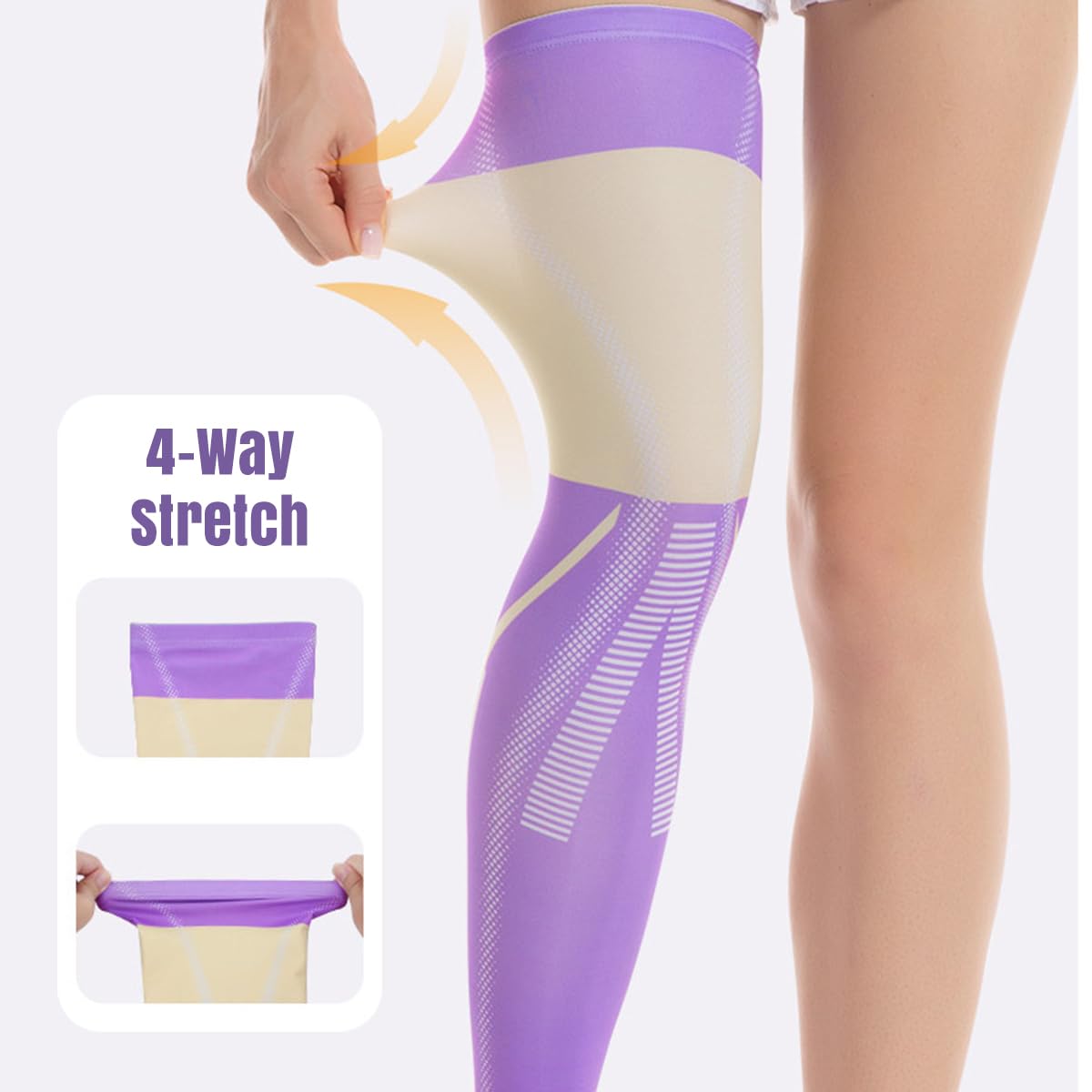 1 Paire Manchettes de Jambes Homme Femmes Genouillère de Compression Manchons de Compression Jambière Manchon de Jambe