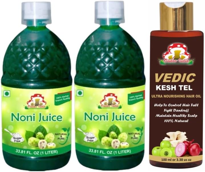 noni juice (pack of 2) & vedic kesh tel combo