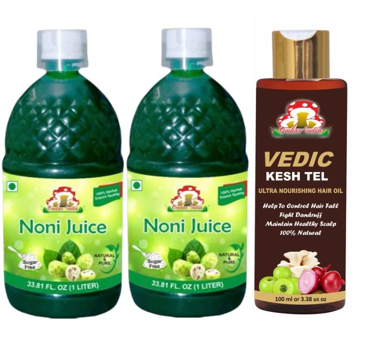 noni juice (pack of 2) & vedic kesh tel combo