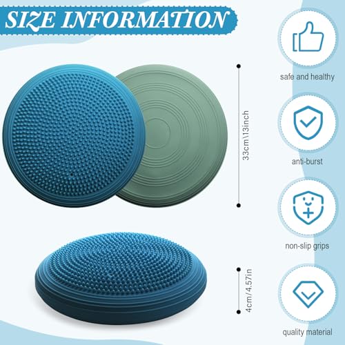 Image of Libima 2 Pcs Wobble Cushion Wiggle Seat Flexible Sensory Seating Balance Disc Board for Men Women Physical Exercise Improving Posture Home Office
