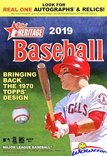2019 Topps Heritage MLB Baseball EXCLUSIVE Factory Sealed Hanger Box with 35 Cards! Look for Real One Autographs, Relics, Inserts, Parallels & More! This Product is on FIRE! Brand New! WOWZZER!